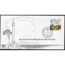 FD0254.01-FDC 450 ANOS DA FUNDAÇÃO DE SÃO VICENTE/SP - 1982 - CPD SÃO JOSÉ DO RIO PRETO