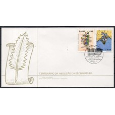 FD0444.07-FDC CENTENÁRIO DA ABOLIÇÃO ESCRAVATURA - 1988 - CBC SALVADOR