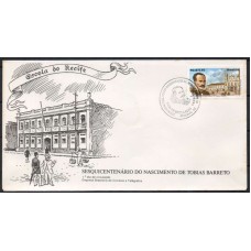FD0470.03-FDC SESQUICENTENÁRIO DO NASCIMENTO DE TOBIAS BARRETO - 1989 - CBC ARACAJU