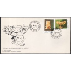 FD0480.02-FDC UPAEP - 500 ANOS DO DESCOBRIMENTO DA AMÉRICA - 1989 - CBC MANAUS