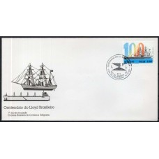 FD0492.01-FDC CENTENÁRIO DO LLOYD BRASILEIRO - 1990 - CBC RIO DE JANEIRO