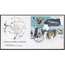 FD0493.01-FDC BLOCO PROGRAMA ANTÁRTICO - PROANTAR - 1990 - CBC RIO DE JANEIRO