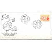 FD0538.01-FDC FESTIVAL DO FOLCLORE - CENTENÁRIO DO NASCIMENTO DE LEONARDO MOTA - 1991 - CBC FORTALEZA