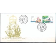 FD0543.01-FDC UPAEP - 500 ANOS DO DESCOBRIMENTO DA AMÉRICA - 1991 - CBC RIO DE JANEIRO