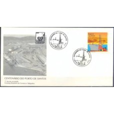 FD0555.01-FDC CENTENÁRIO DO PORTO DE SANTOS - 1992 - CBC SANTOS