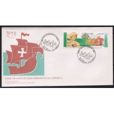 FD0561.01-FDC UPAEP - 500 ANOS DO DESCOBRIMENTO DA AMÉRICA - 1992 - CBC RIO DE JANEIRO