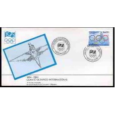 FD0608.01-FDC CENTENÁRIO DO COMITÊ OLÍMPICO INTERNACIONAL - 1994 - CBC PORTO ALEGRE