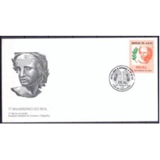 FD0647.01-FDC 1º ANIVERSÁRIO DO REAL - 1995 - CBC BRASÍLIA