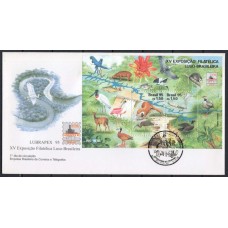 FD0656.11-FDC BLOCO XV EXPOSIÇÃO FILATÉLICA LUBRAPEX - 1995 - CBC DIA DOS CORREIOS