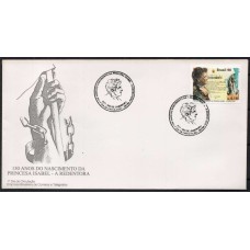 FD0681.01-FDC 150 ANOS DO NASCIMENTO DA PRINCESA ISABEL - A REDENTORA - 1996 - CBC RIO DE JANEIRO