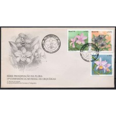 FD0683.01-FDC PRESERVAÇÃO DA FLORA - 15ª CONFERÊNCIA MUNDIAL DE ORQUÍDEAS - 1996 - CBC RIO DE JANEIRO