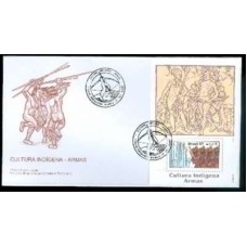 FD0696.01-FDC BLOCO CULTURA INDÍGENA - ARMAS - 1997 - CBC BRASÍLIA