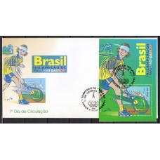 FD0706.02-FDC BRASIL TRICAMPEÃO DE ROLAND GARROS - GUGA - 2001 - CBC FLORIANÓPOLIS