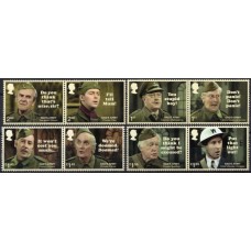 GRB4642MS-SÉRIE SE-TENANTS CINQUENTENÁRIO DA SÉRIE TELEVISIVA DAD'S ARMY - GRÃ-BRETANHA - 2018 - MINT