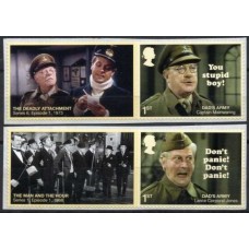 GRB4650MA-SÉRIE CINQUENTENÁRIO DA SÉRIE TELEVISIVA DAD'S ARMY - AUTOADESIVOS COM VINHETAS - GRÃ-BRETANHA - 2018 - MINT