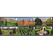 GRB4652MS-SÉRIE SE-TENANTS CASTELO DE HAMPTON COURT - GRÃ-BRETANHA - 2018 - MINT
