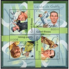 GUB4586MF-MINIFOLHA LENDAS DO GOLFE - GUINÉ BISSAU - 2012 - MINT