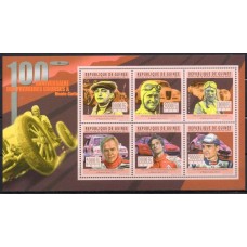GUI5784MF-MINIFOLHA CENTENÁRIO DO 1º RALLY DE MONTE CARLO - GUINÉ - 2011 - MINT