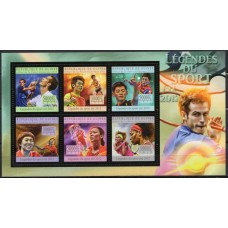 GUI6652MF-MINIFOLHA LENDAS DOS ESPORTES - GUINÉ - 2012 - MINT