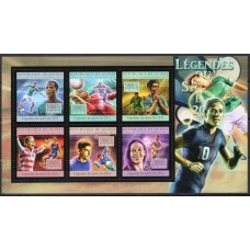 GUI6664MF-MINIFOLHA LENDAS DOS ESPORTES - GUINÉ - 2012 - MINT