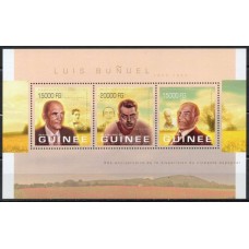 GUI6814MF-MINIFOLHA 30º ANIVERSÁRIO DE FALECIMENTO DO CINEASTA LUIS BUÑEL - GUINÉ - 2013 - MINT