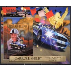GUIB1420M-BLOCO HOMENAGEM AO PILOTO CARROL SHELBY - GUINÉ - 2012 - MINT