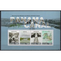 GUY6486MF-MINIFOLHA 100º ANIVERSÁRIO DO CANAL DO PANAMÁ - GUIANA - 2014 - MINT