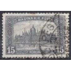 HUN0305U-SELO PARLAMENTO, 15K - HUNGRIA - 1920/23 - U
