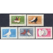 HUN1230N-SÉRIE EXPOSIÇÃO COLOMBOFILA INTERNACIONAL - HUNGRIA - 1957/58 - N