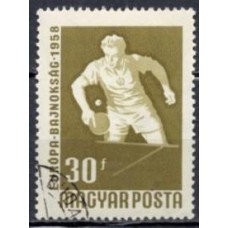 HUN1258U-SELO CAMPEONATO EUROPEU ESPORTIVO, 30FI - HUNGRIA - 1958 - U