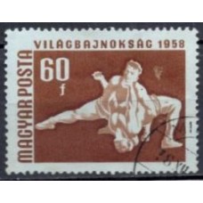 HUN1260U-SELO CAMPEONATO EUROPEU ESPORTIVO, 60FI - HUNGRIA - 1958 - U