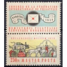 HUN1285M-SELO CONGRESSO DA FEDERAÇÃO INTERNACIONAL DE FILATELIA - HUNGRIA - 1959 - MINT