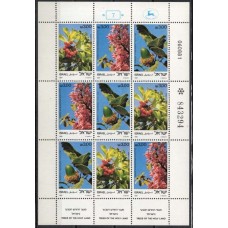 ISR0814MF-MINIFOLHA ÁRVORES DA TERRA SANTA - ISRAEL - 1981 - MINT