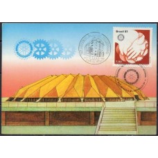 MA0066A.02-MÁXIMO 72ª CONVENÇÃO DO ROTARY INTERNATIONAL, MÃOS - 1981 - CBCS SÃO PAULO E EXPO FILATÉLICA