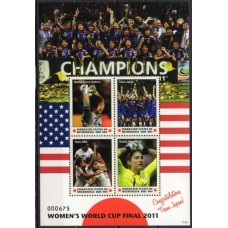MIC1882MF-MINIFOLHA COPA MUNDIAL FEMININA DE FUTEBOL 2011 - MICRONÉSIA - 2011 - MINT
