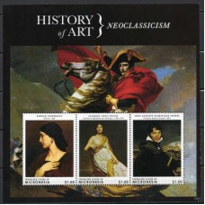 MIC2006MF-MINIFOLHA HISTÓRIA DA ARTE - NEOCLASSICISMO - MICRONÉSIA - 2013 - MINT