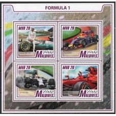 MLD5910MF-MINIFOLHA FÓRMULA 1 - MALDIVAS - 2017 - MINT