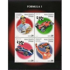 MLD6643MF-MINIFOLHA FÓRMULA 1 - MALDIVAS - 2019 - MINT