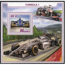 MLDB1089M-BLOCO FÓRMULA 1 - SAUBER C36 FERRARI - MALDIVAS - 2017 - MINT
