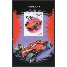 MLDB1272M-BLOCO FÓRMULA 1 - FERRARI 156 F1 - MALDIVAS - 2019 - MINT