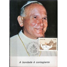 MN1149.01-MÁXIMO VISITA DO PAPA JOÃO PAULO II, BASÍLICA DE SÃO PEDRO - CBC BELÉM - 1980 - BASE NÃO É CARTÃO POSTAL