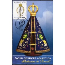 MN2595.01-MÁXIMO CENTENÁRIO DA COROAÇÃO DE NOSSA SENHORA APARECIDA - 2004 - CBC APARECIDA - BASE NÃO É CARTÃO POSTAL