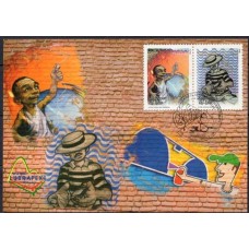 MN2658.02-MÁXIMO LUBRAPEX 2006 - A ARTE URBANA DOS GRAFITEIROS - SE-TENANT DO BLOCO - 2006 - CBC RIO DE JANEIRO - CARTÃO POSTAL SEM BRILHO