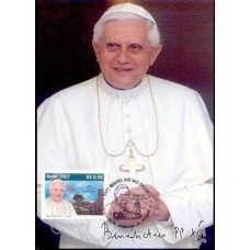 MN2690.03-MÁXIMO PAPA BENTO XVI NO BRASIL - 2007 - CBC APARECIDA - BASE NÃO É CARTÃO POSTAL