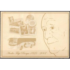 MN2720.02-MÁXIMO PERSONALIZADO BANDEIRA E IPÊ - ANÁLIO FEIJÓ BORGES - 2008 - SELO NO VERSO - CBC 5º ENCONTRO DE FILATELIA E NUMISMÁTICA DE TAQUARA