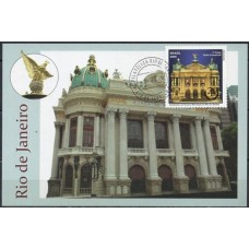 MN2823.02-MÁXIMO CENTENÁRIO DO THEATRO MUNICIPAL DO RIO DE JANEIRO - 2009 - DATADOR AGÊNCIA FILATÉLICA DO RIO DE JANEIRO