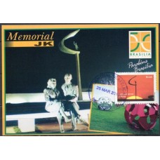 MN2950.02-MÁXIMO DESPERSONALIZADO BRASÍLIA, MEMORIAL JK - 2010 - DATADOR CENTRAL FILATÉLICA DE BRASÍLIA