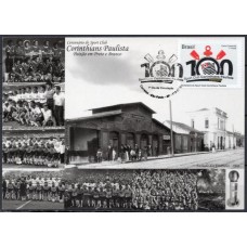 MN3029.03-MÁXIMO DESPERSONALIZADO CENTENÁRIO DO SPORT CLUB CORINTHIANS PAULISTA - 2010 - CBC SÃO PAULO DO SELO COMEMORATIVO