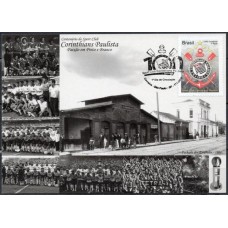 MN3030.04-MÁXIMO DESPERSONALIZADO SPORT CLUB CORINTHIANS PAULISTA - 2010 - CBC SÃO PAULO DO SELO COMEMORATIVO DO CENTENÁRIO