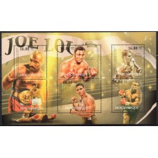 MOC4627MF-MINIFOLHA 75º ANIVERSÁRIO DO NASCIMENTO DE JOE LOUIS - MOÇAMBIQUE - 2012 - MINT